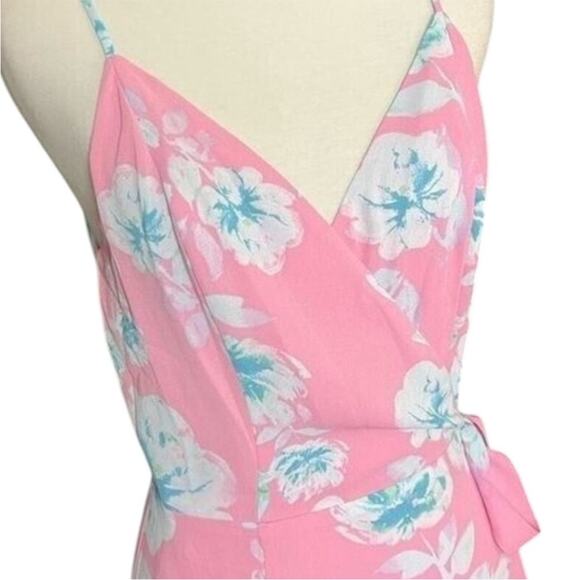 NWOT WAYF Angelina Floral Wrap Maxi Pink Dress - Sz Small - Picture 9 of 10